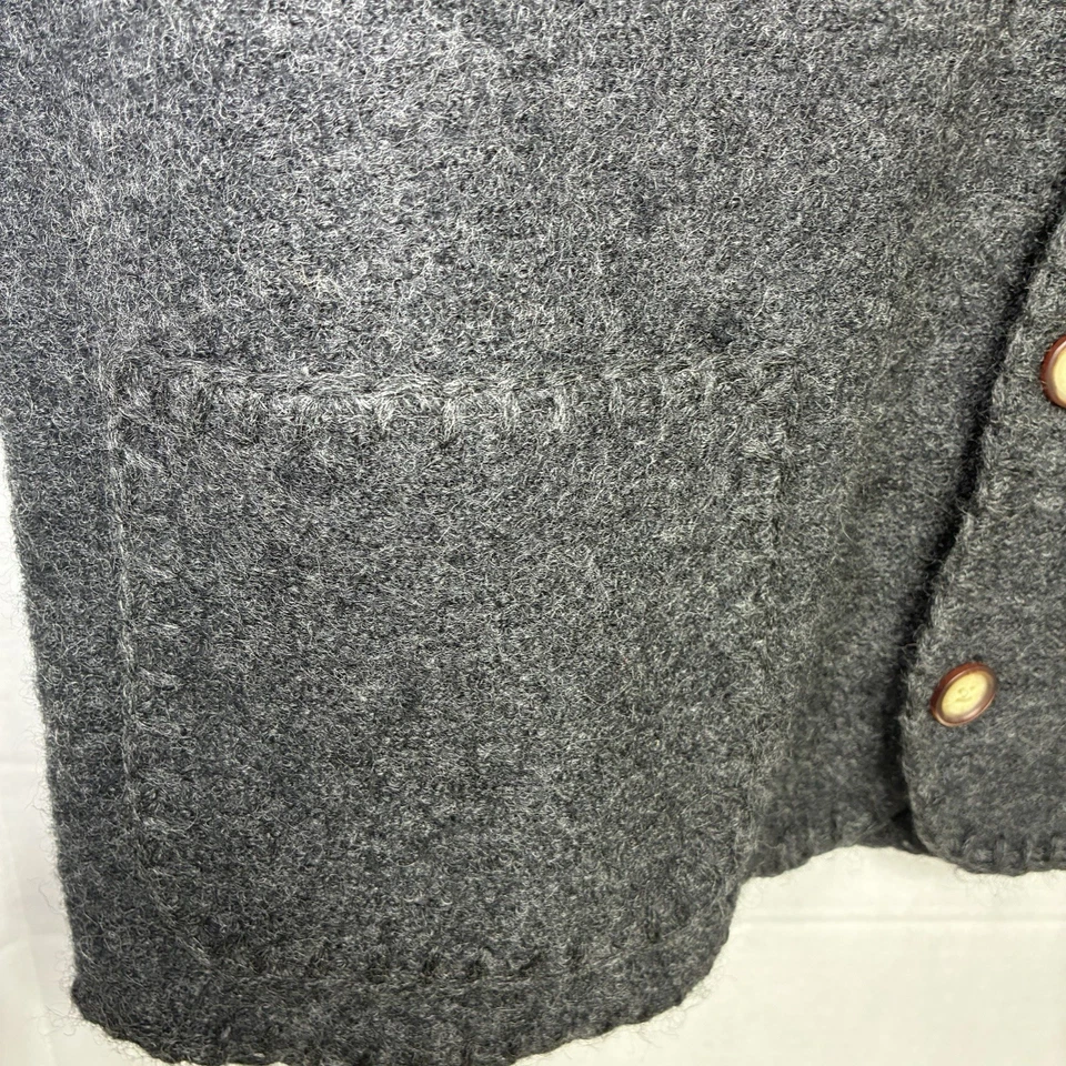 Structure le Collezioni Men's 100% Wool Button Up Grey Sweater Vest Large - Image 2 of 4