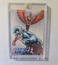 Marvel Sketch Card Captain America Falcon 1/1 Artist Arturo 2016 Upper Deck