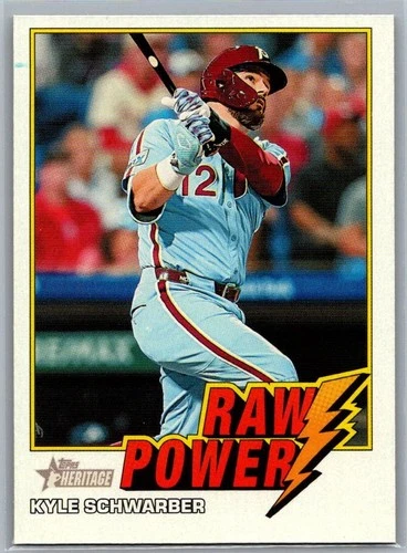 2026 Topps Heritage Raw Power #RP-KS Kyle Schwarber - Picture 1 of 2