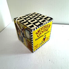 Mother Goose Building Blocks Set 1995 WJ Fantasy Stacking Nesting Blocks Kids