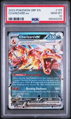 2023 POKEMON OBF EN-OBSIDIAN FLAMES #125 CHARIZARD EX PSA 10