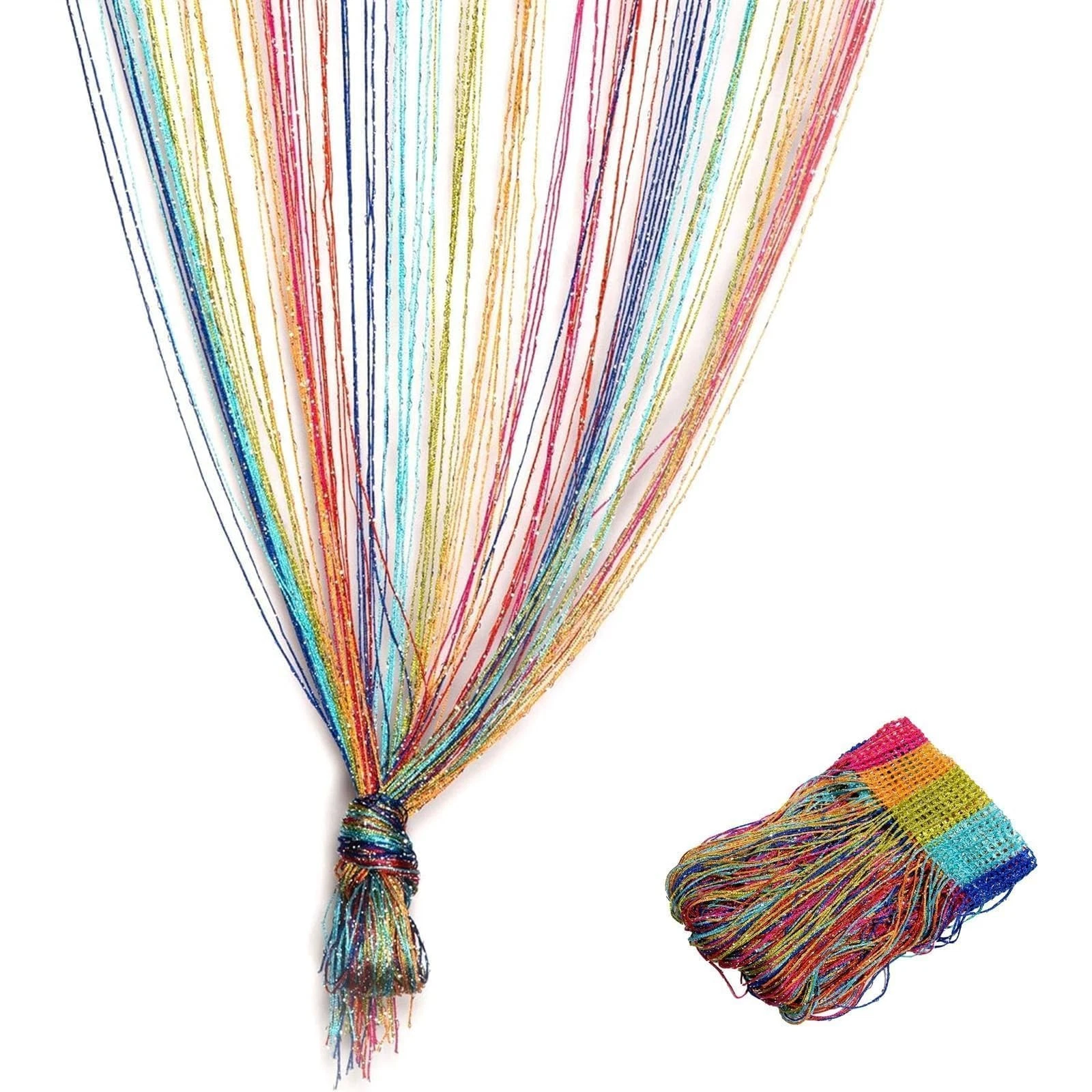 Rainbow color curtains 100 x 200 cm, anti-fly curtain for summer door...