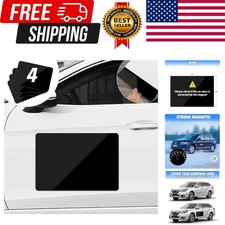 4 Pack Black Blank Car Magnets with 50 mils, Prevent Car Scratches Dents, R...