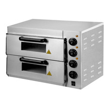 KRD Commercial Twin Deck Electric Pizza Oven With Timer 8 x 10" or 2 x 20" Pizza