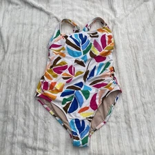 NWT Tabitha Brown x Target Size 20w Print One Piece Low Back Swimsuit Bright