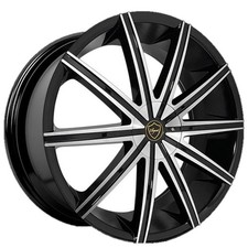 22x8.5 Elegance Wheels El908 Gloss Black With Machined Face Rims 4pcs 22x8.5 Elegance Wheels El908 Gloss Black With Machined Face Rims 4pcs