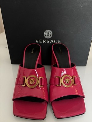 Versace High Heels Sandaletten Silber Gr.40