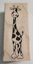Judith Giraffe H-45 Wood Mounted Rubber Stamp
