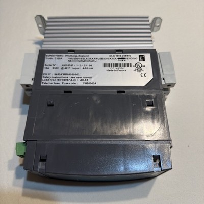 Eurotherm 16A SSR Thyristor 7100A 16A/230V/Selbst/XXXX/Sicherung/C16/XXXX/0-5V/ENG/KEINE