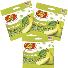 Jelly Belly Pear 3 Pack Gourmet Jelly Beans Juicy Fruit Flavor Candy Kosher