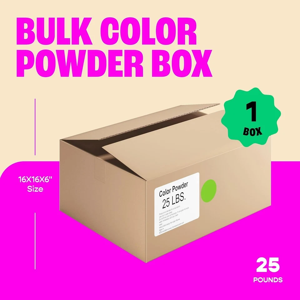 Non-Toxic Holi Color Powder - Green - 25 lbs. - Image 4 of 4