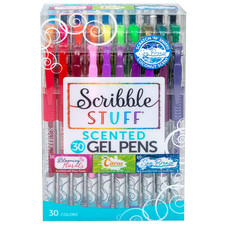 Scribble Stuff 30ct Scented Gel Pens, 30 Unique Colors Diff Scents NEW