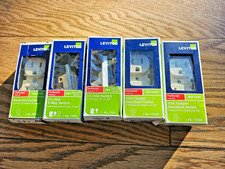 Lot of 5 Leviton Commercial Grade Switches  Outlets - 20A Tamper Resistant  3-