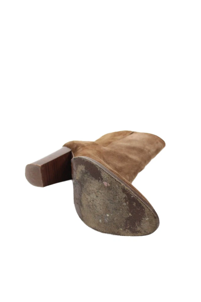 Botines Vince para mujer de gamuza punta sin cordones con tacón marrón talla 8,5 Foto 4 de 4