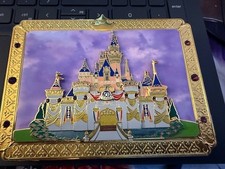 DISNEYLAND 50th ANNIV SLEEPING BEAUTY'S CASTLE LE 1500 JUMBO PIN 3 x 5
