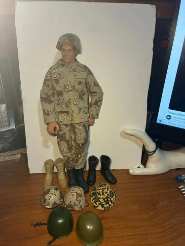 Vintage 1996 GI Joe Army  Figure 12" w/ a lot of gear