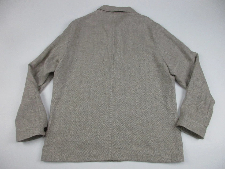 Мужские XL Peter Millar Summer Strasse Chore пальто льняной кашемир елочка - Изображение 2 из 4