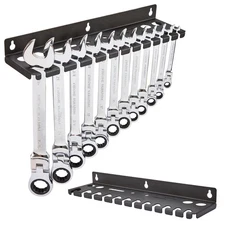 Wall Mount Wrench Organizer，Hanging Holder Fit 12 Wrenches or 9 Other Tool Slots