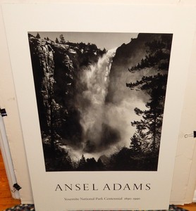 Ansel Adams Bridal Veil Falls Yosemite National Park Large Poster Ebay