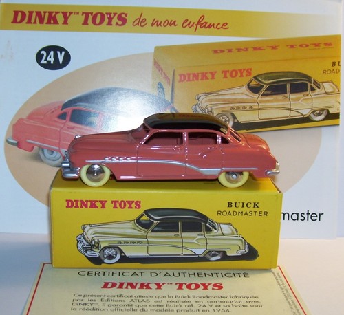 Dinky Toys Atlas 24V Buick Roadmaster Rose & Noir Neuf Boite Avec Fascicule Certificat A75477
