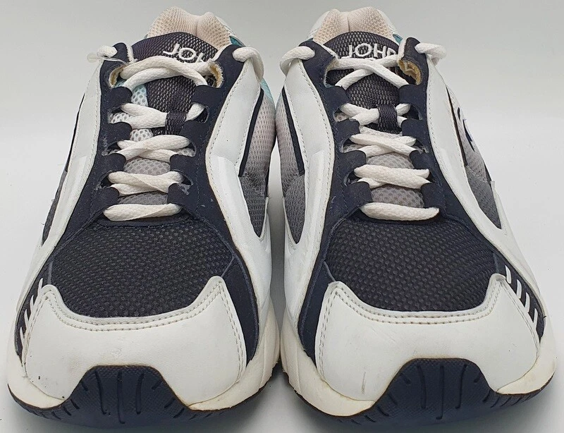 cerca correcto con tiempo John Smith Running Low Textile Trainers HK-SS03 White/Black/Blue  UK10/US11/EU45 | eBay