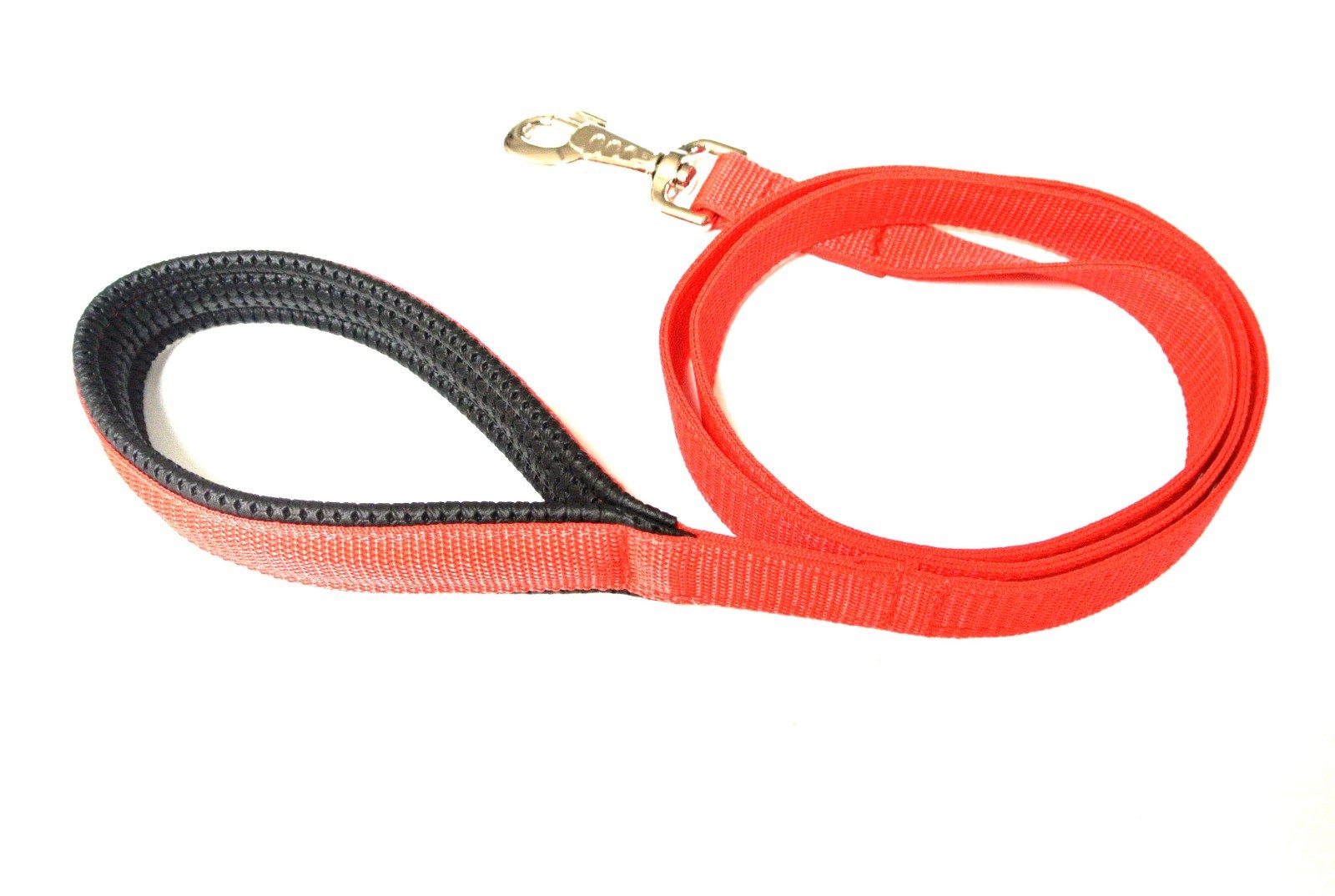 Guinzaglio per Cani 45" Manico Imbottito per Comfort 25mm Forte Durevole Tessitura Rossa foto 2