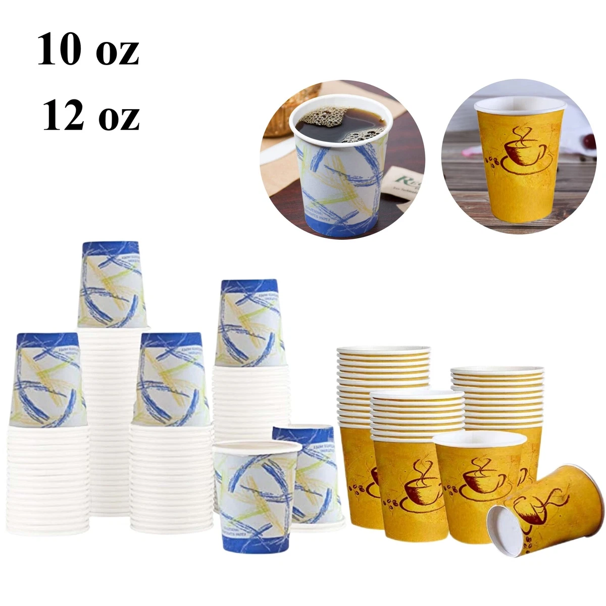 Disposable Paper Coffee Cups Colored Paper Cups for Hot Cold
