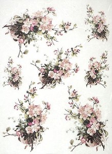 Papier de Riz Découpage Scrapbooking Feuille Craft fleurs roses Papier de Riz Découpage Scrapbooking Feuille Craft fleurs roses