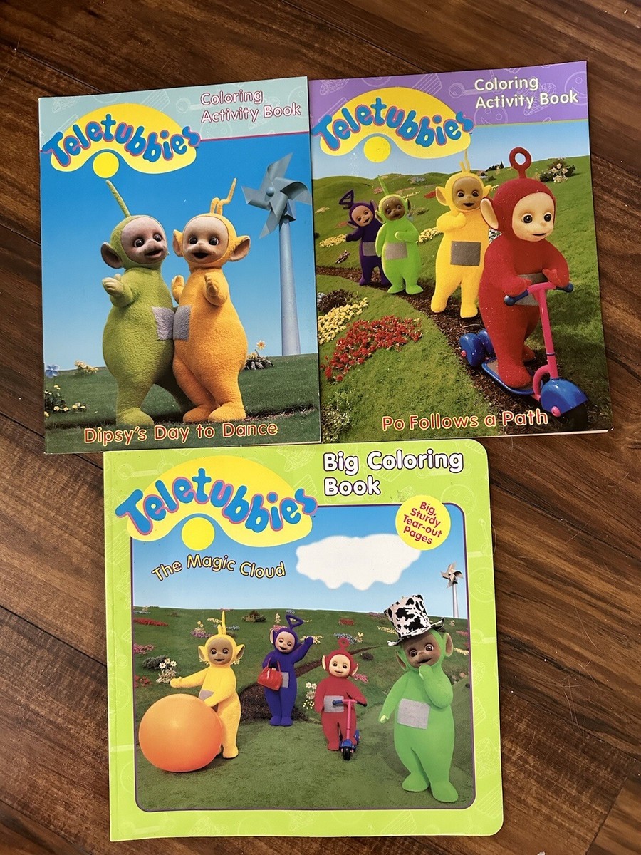 Lot Of RARE 3 Vintage Teletubbies Coloring Books— All Unused