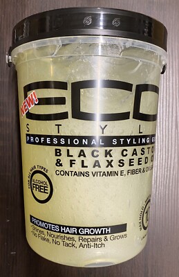 Eco Styler Black Castor & Flaxseed Oil Max Hold Shine Styling Hair Gel 5LBS