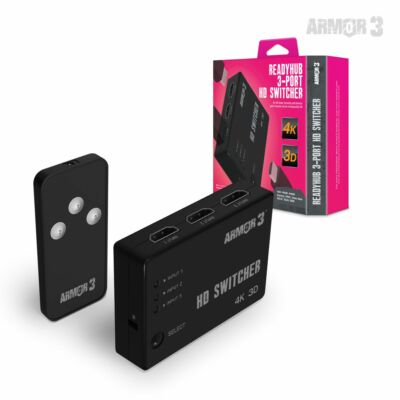 ReadyHub 3-Port HD Switcher for Switch/ PS4/  Xbox One/ Wii U/ Xbox 360