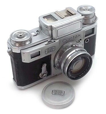 Soviet copy of Contax III Zeiss Ikon CHROME camera with Sonnar 2