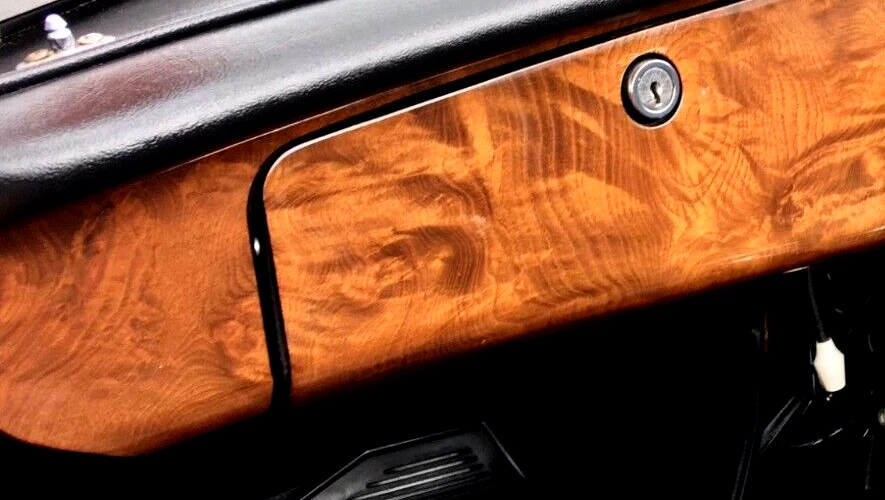 RHD FOR MG MGB MGC 1968 - 71 INTERIOR SET AUTO CARBON ALUMIN WOOD DASH TRIM KIT - Image 4 of 4