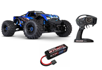 Traxxas 89086-4 Maxx V2 1/10 Brushless Monstertruck + Trx 4S 6700 Akku Blau