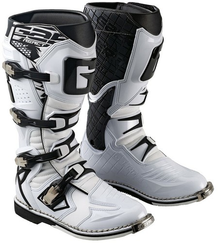 GAERNE REACT WHITE MX BOOTS, MOTOCROSS 