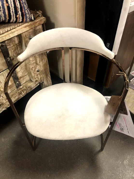 Изогнутый Виндзорский Кузнец для Артериоров Зефир Воловья кожа Стул Розовое золото медь хром - Изображение 3 из 4