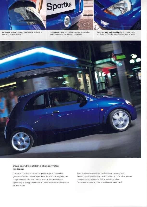 Catalogue Brochure Ford Ka Sportka 09/2002 France - Photo 2/2