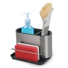 Sink Caddy Stainless Steel Sink Organiser Sponge and Liquid Holder