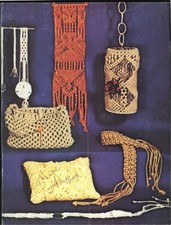 Macrame the Easy Way Patterns Belt Hanging Pillow Jewelry Collar Bell Pull Purse