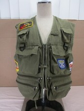 Vintage Woolrich Men's Olive Green Outdoor Cargo Pro- Fishing Gilet Vest sz-M