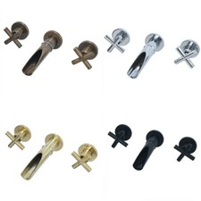 Brushed Gold Bathroom Brass Basin Faucet Tap Bamboo Water Mxier Wall Mounted
