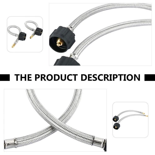 2 Pack 15 inch Stainless RV Propane Hose with Gauge QCC1/ Type 1 Connection - 第 17/38 張圖片