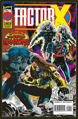 FACTOR X #1 (1995) 1ST BEDLAM AGE OF APOCALYPSE X-MEN '97 MARVEL 9.4 NM