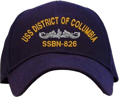 USS District of Columbia SSBN-826 Embroidered Baseball Cap-Available in 3 Colors