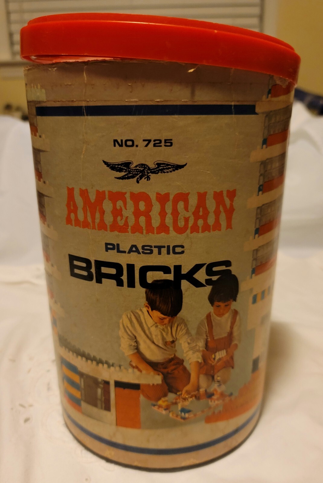Vintage Halsam American Plastic Bricks 725 Canister eBay