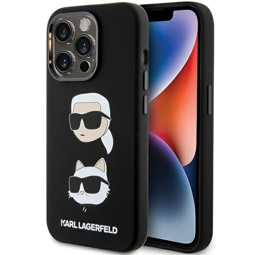Coque Karl en Silicone pour Apple iPhone 15 Pro Max 6.7 - noir - Imagen 2 de 4