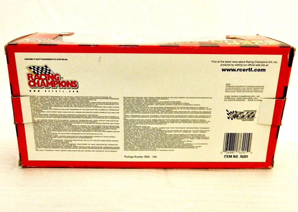 ERTL 1:24 NASCAR литой автомобиль, Sterling Marlin #40 2001 патриотический Dodge Intrepid - Изображение 4 из 4