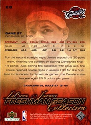 2004 Upper Deck LeBron James Freshman Season #28 LeBron James