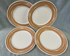 Corelle Strokes of Color Tangerine Orange Dinner Plates 10.5" Set of 4