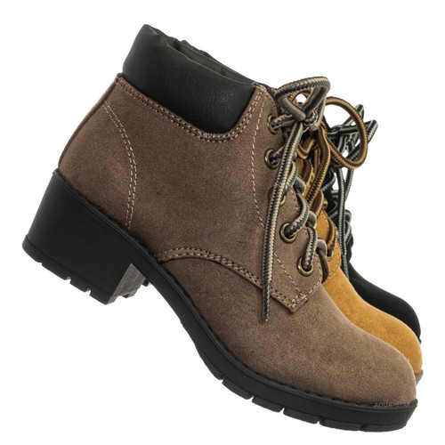 chunky heel work boots